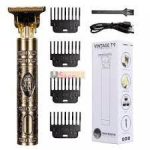 T9 Trimmer Premium Metal Hair & Beard Trimmer with 4 Guide Combs and Rechargeable Battery