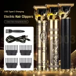 T9 Trimmer Premium Metal Hair & Beard Trimmer with 4 Guide Combs and Rechargeable Battery