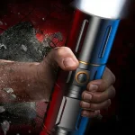 Rechargeable LED Flashlight D1081 with Digital Display and Power Bank