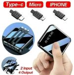 Mini Smart Power Bank 20000mAh Portable Fast Charging Power Bank with LED Torch